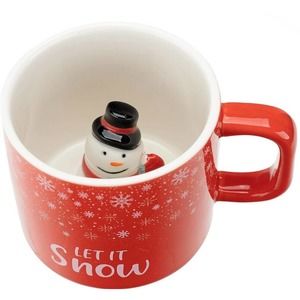 Snowman Christmas Mugs - 3D Cute Mugs for Women - Gift for Kids - 8.4OZ